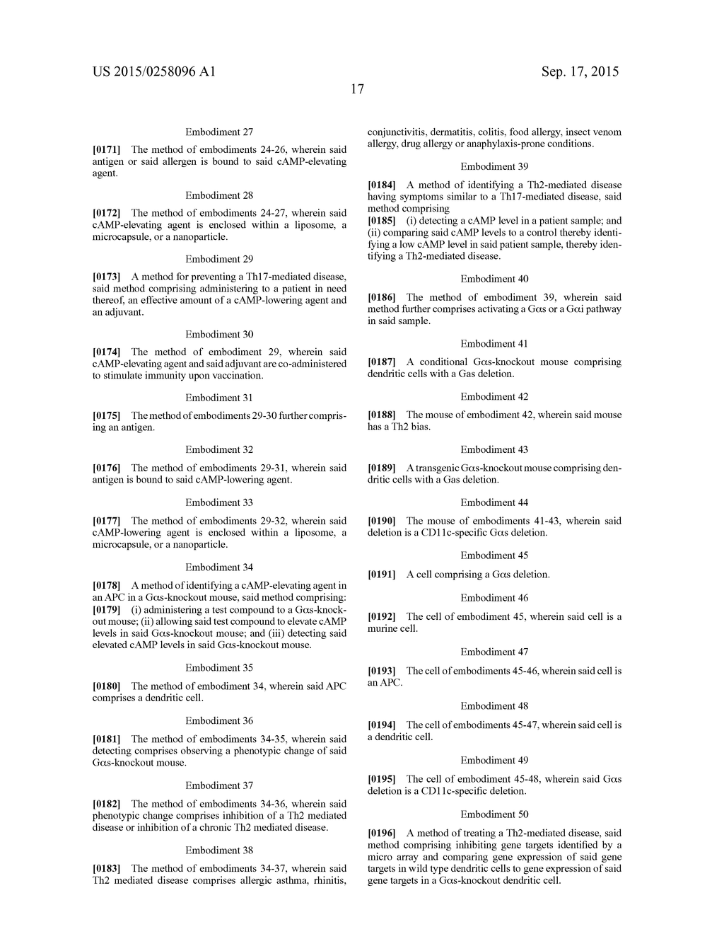 METHODS AND COMPOSITIONS FOR TREATMENT OF TH2-MEDIATED AND TH17-MEDIATED     DISEASES - diagram, schematic, and image 40