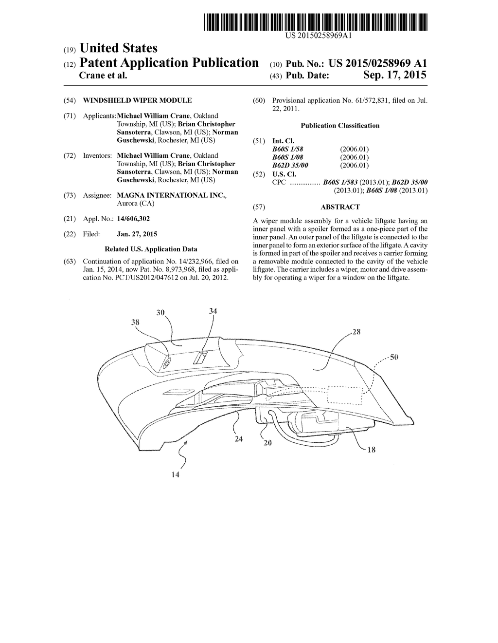 WINDSHIELD WIPER MODULE - diagram, schematic, and image 01