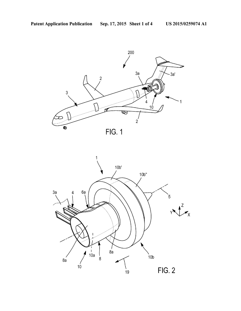 AIRCRAFT ASSEMBLY COMPRISING A MOUNTING STRUT BUILT INTO THE NACELLE AND     ARRANGED AT THE REAR SECTION OF THE FUSELAGE - diagram, schematic, and image 02