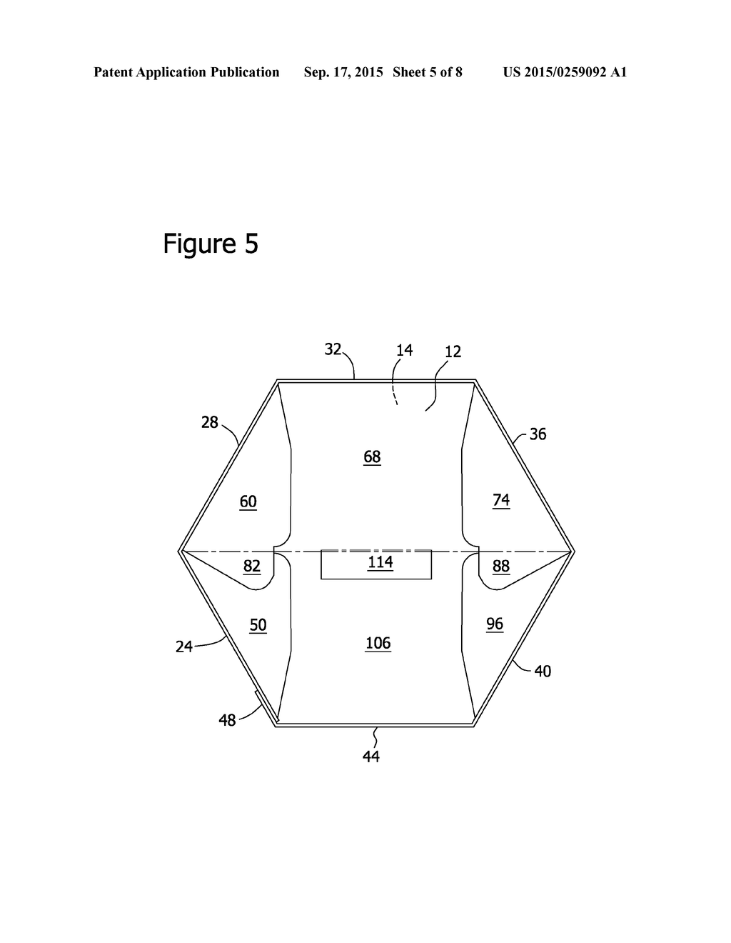 ONE PIECE BULK BIN HAVING AN AUTOMATICALLY-ERECTING BOTTOM AND METHODS FOR     CONSTRUCTING THE SAME - diagram, schematic, and image 06