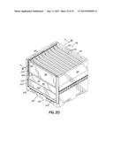 Container Having Door Assembly and Multiple Layers of Tracks diagram and image