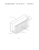 BUFFERING CUSHION WITH SUSPENDING LAYER HUNG BETWEEN INWARD-BENT AIR     COLUMNS diagram and image