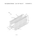 BUFFERING CUSHION WITH SUSPENDING LAYER HUNG BETWEEN INWARD-BENT AIR     COLUMNS diagram and image