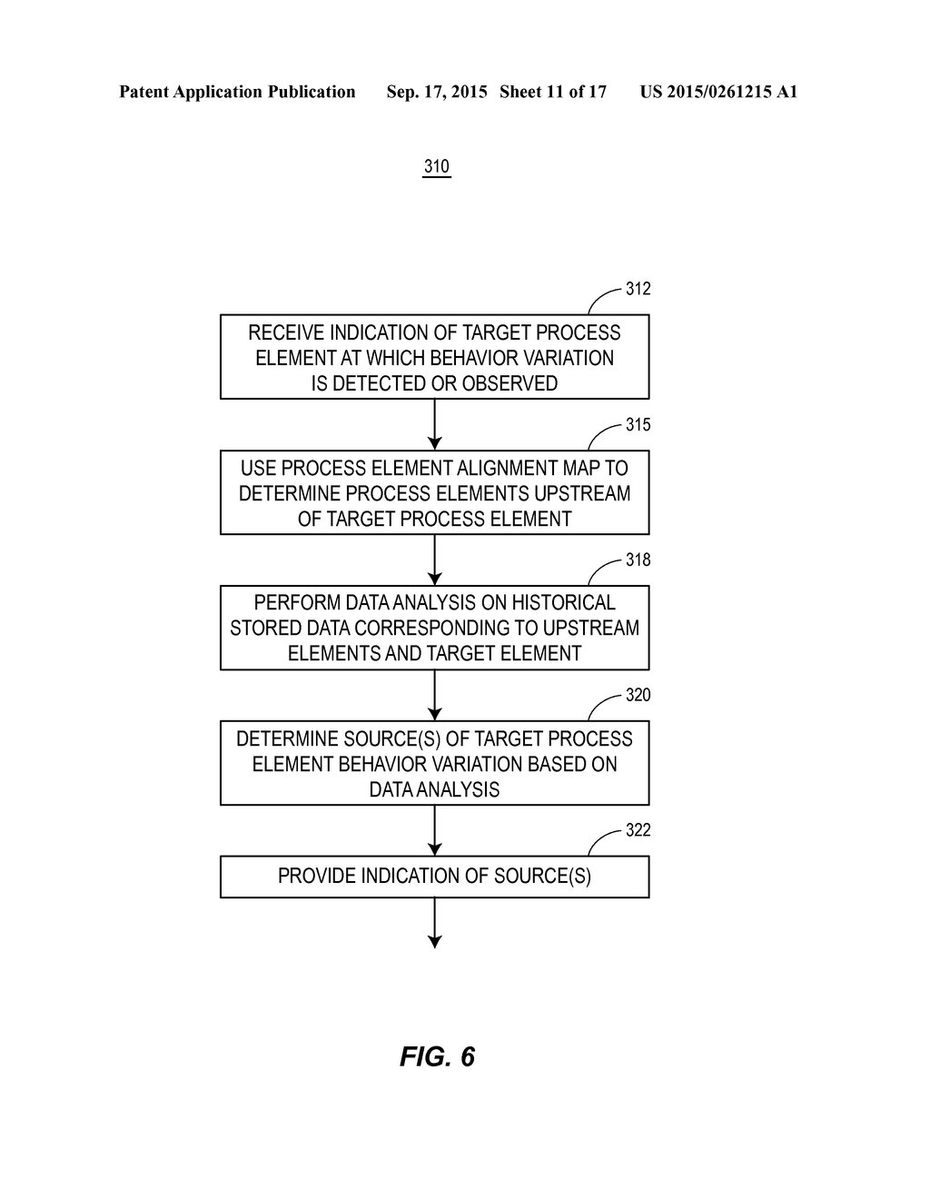 DETERMINING ASSOCIATIONS AND ALIGNMENTS OF PROCESS ELEMENTS AND     MEASUREMENTS IN A PROCESS - diagram, schematic, and image 12