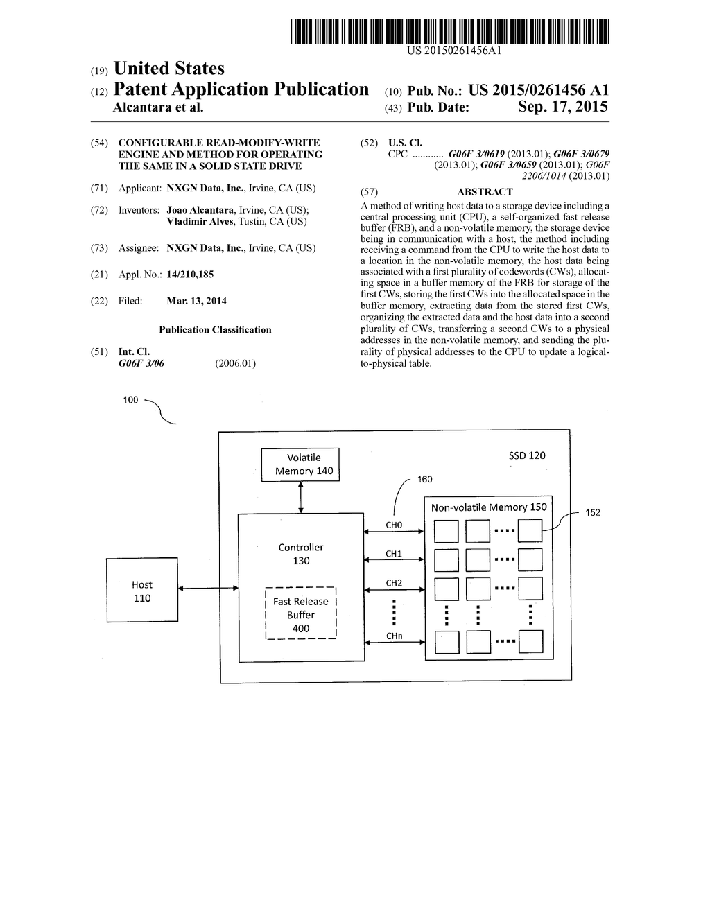 CONFIGURABLE READ-MODIFY-WRITE ENGINE AND METHOD FOR OPERATING THE SAME IN     A SOLID STATE DRIVE - diagram, schematic, and image 01