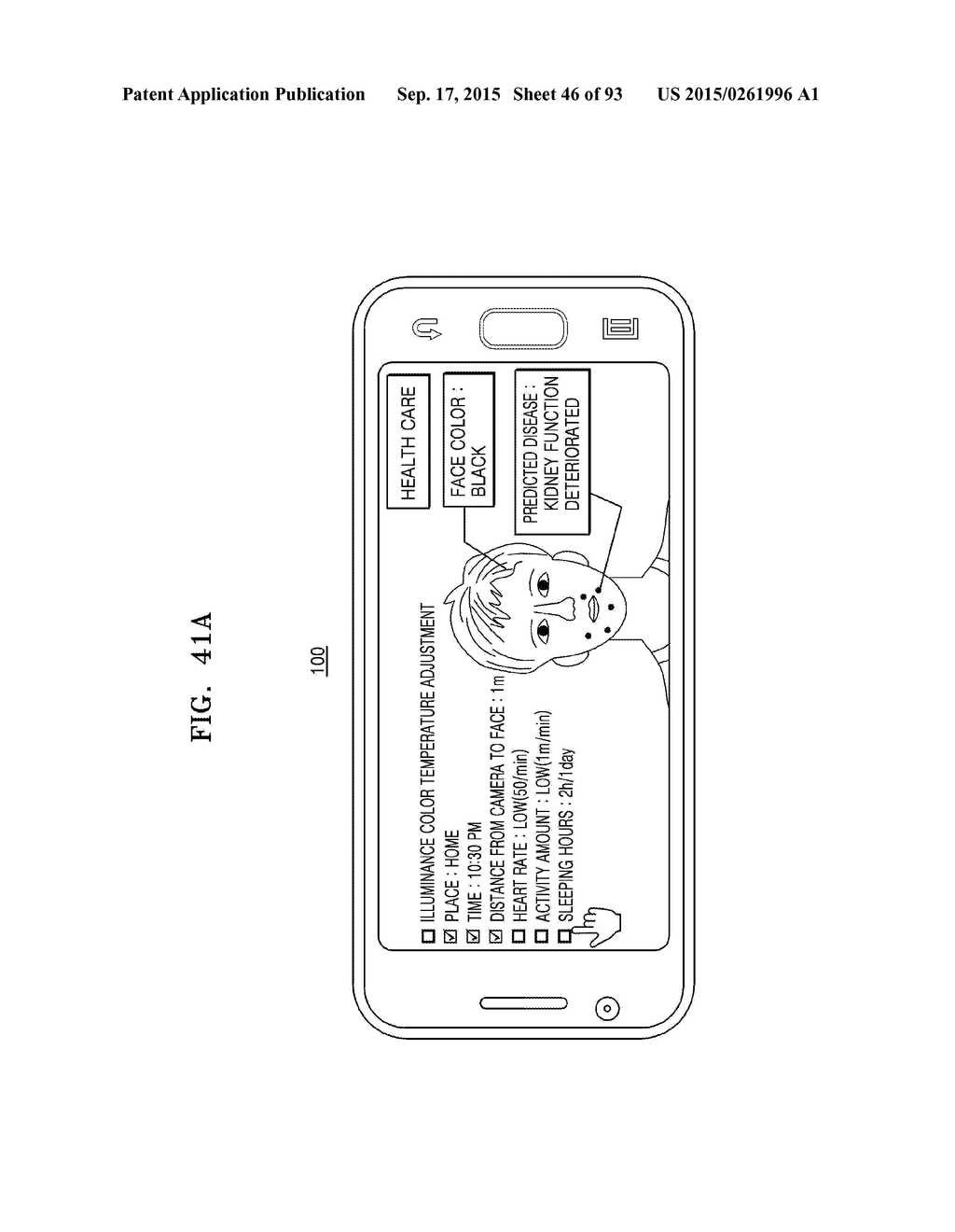 ELECTRONIC APPARATUS FOR PROVIDING HEALTH STATUS INFORMATION, METHOD OF     CONTROLLING THE SAME, AND COMPUTER-READABLE STORAGE MEDIUM - diagram, schematic, and image 47