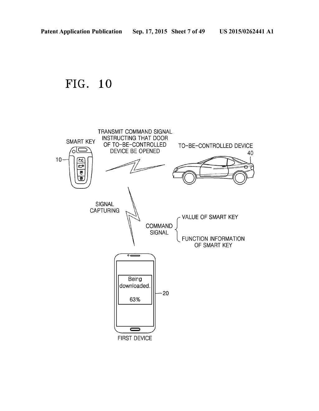 METHOD AND DEVICE FOR SHARING FUNCTIONS OF SMART KEY - diagram, schematic, and image 08