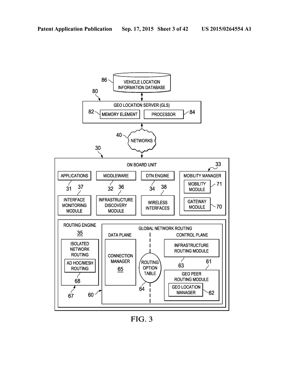 SYSTEM AND METHOD FOR ROUTING, MOBILITY, APPLICATION SERVICES, DISCOVERY,     AND SENSING IN A VEHICULAR NETWORK ENVIRONMENT - diagram, schematic, and image 04