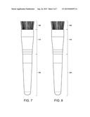 BRUSH HEAD WITH RECESSED BRISTLES, BRUSH, METHOD OF MAKING AND METHOD OF     USING SAME diagram and image