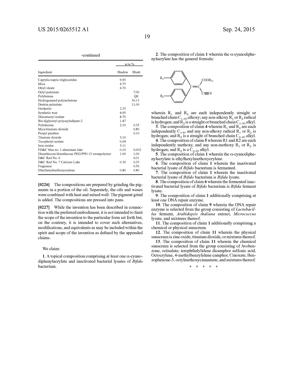 Cosmetic Compositions Comprising Cyanodiphenylacrylates - diagram, schematic, and image 20