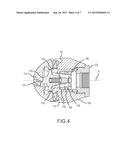 HIGH PRESSURE FLUID SPRAY NOZZLE INCORPORATING A FLOW CONTROLLED SWITCHING     VALVE diagram and image