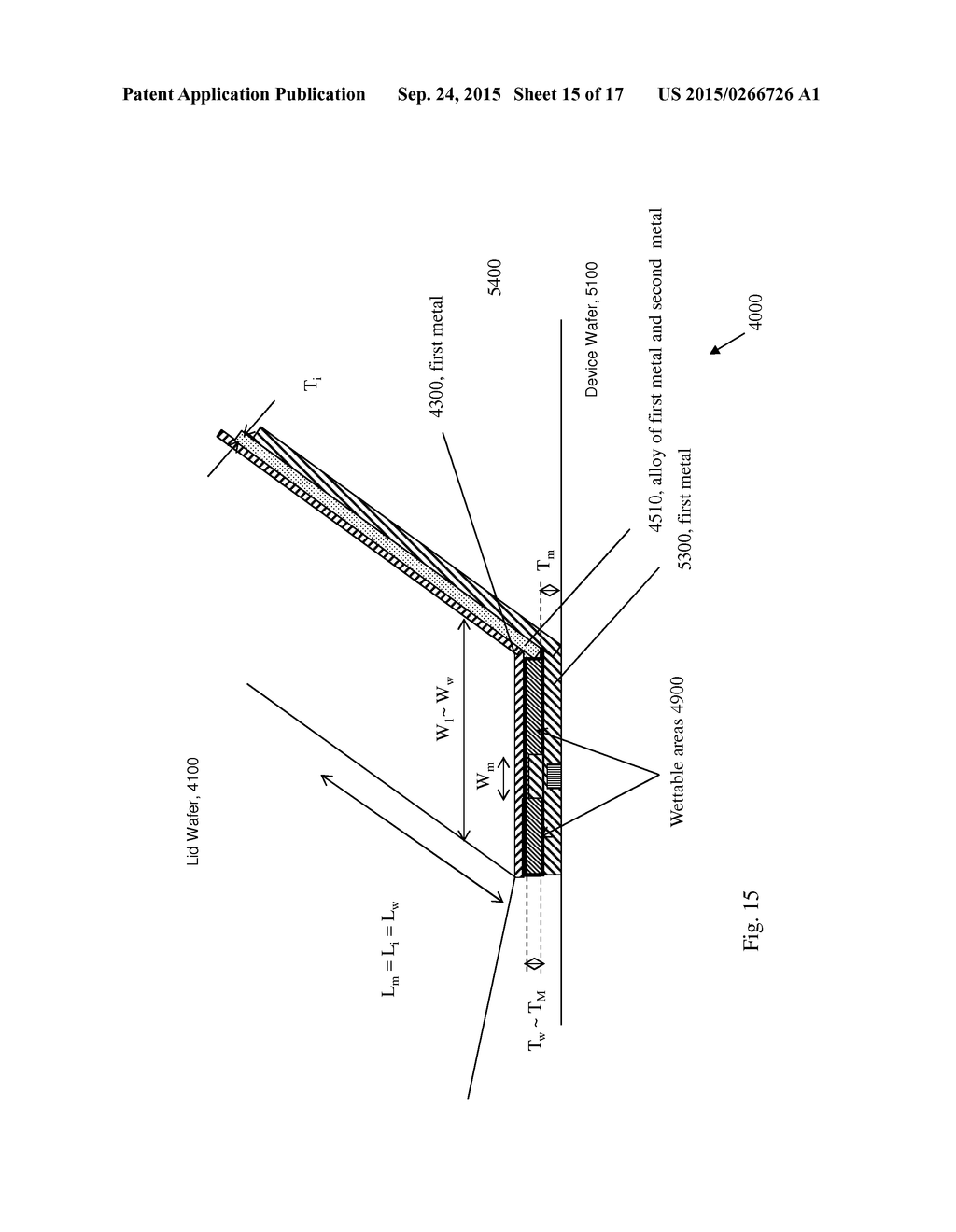 WAFER LEVEL HERMETIC BOND USING METAL ALLOY WITH RAISED FEATURE AND     WETTING LAYER - diagram, schematic, and image 16