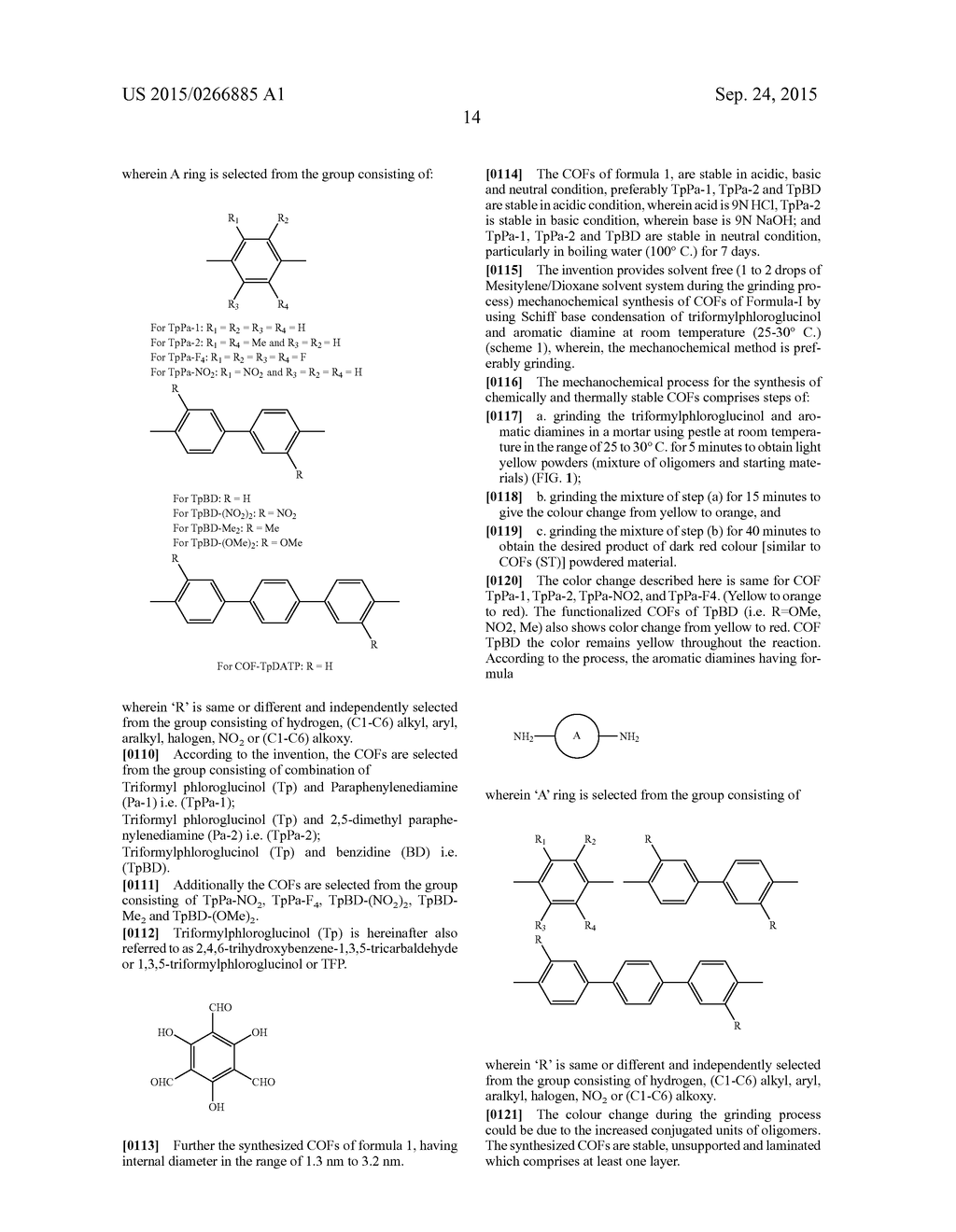 POROUS CRYSTALLINE FRAMEWORKS, PROCESS FOR THE PREPARATION THEROF AND     THEIR MECHANICAL DELAMINATION TO COVALENT ORGANIC NANOSHEETS (CONS) - diagram, schematic, and image 51