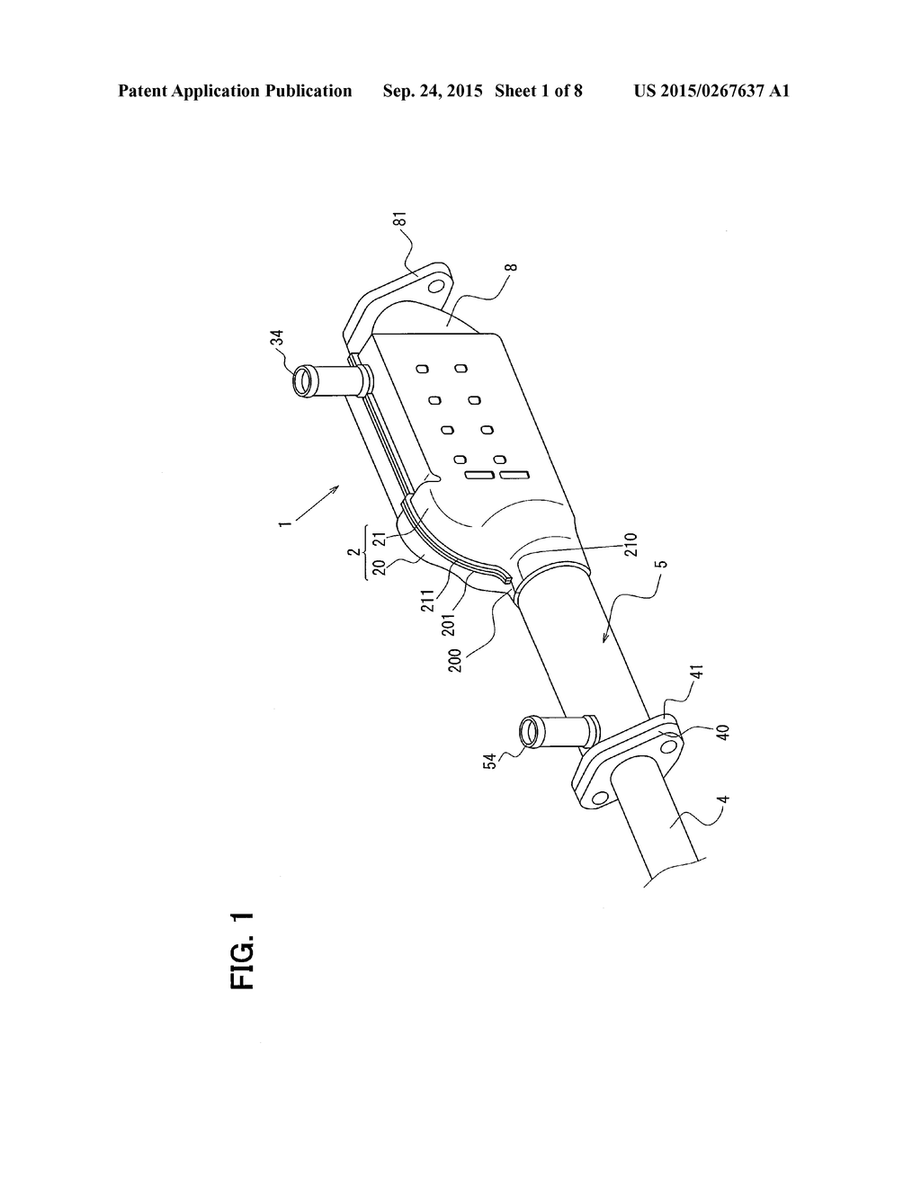 EXHAUST GAS HEAT EXCHANGING DEVICE - diagram, schematic, and image 02