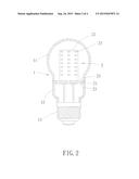 LIGHT BULB HAVING LIGHT EMITTING DIODES CONNECTED TO AT LEAST TWO CIRCUIT     BOARDS diagram and image