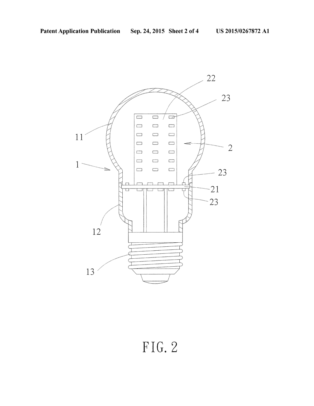 LIGHT BULB HAVING LIGHT EMITTING DIODES CONNECTED TO AT LEAST TWO CIRCUIT     BOARDS - diagram, schematic, and image 03