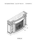 ROTATABLE FIREPLACE DUAL-PURPOSE CABINET diagram and image