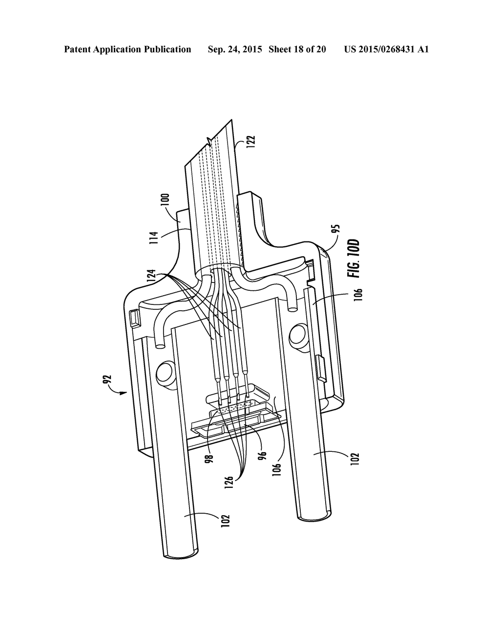 FIBER ORGANIZER FOR RETAINING AND ROUTING OPTICAL FIBERS WITHIN FIBER     OPTIC PLUG CONNECTORS, AND RELATED DEVICES, COMPONENTS, AND METHODS - diagram, schematic, and image 19