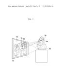 METHOD FOR DISPLAYING IMAGE USING PROJECTOR AND WEARABLE ELECTRONIC DEVICE     FOR IMPLEMENTING THE SAME diagram and image