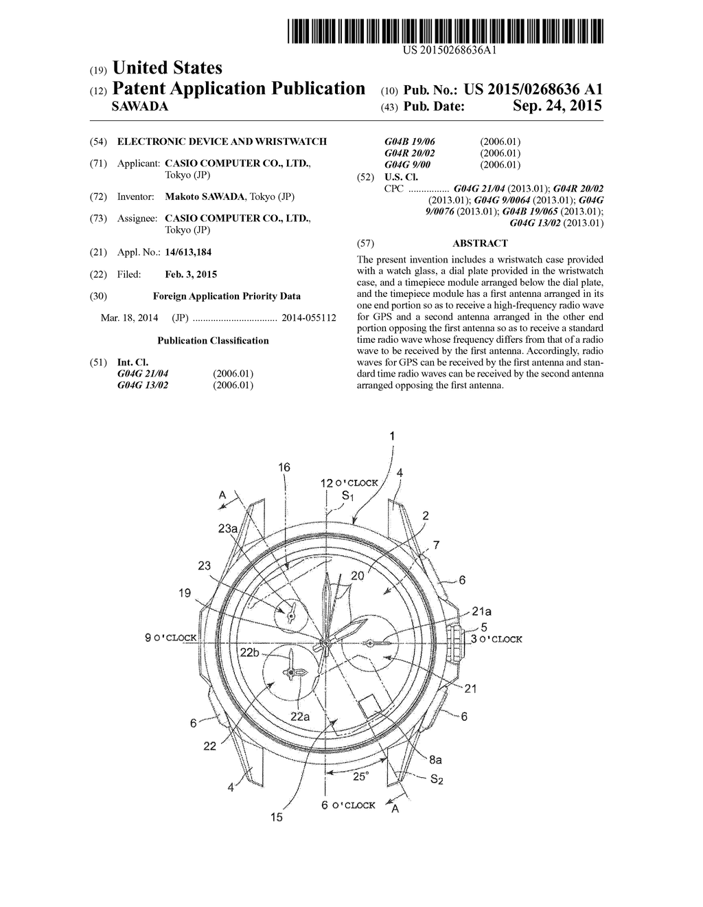 ELECTRONIC DEVICE AND WRISTWATCH - diagram, schematic, and image 01