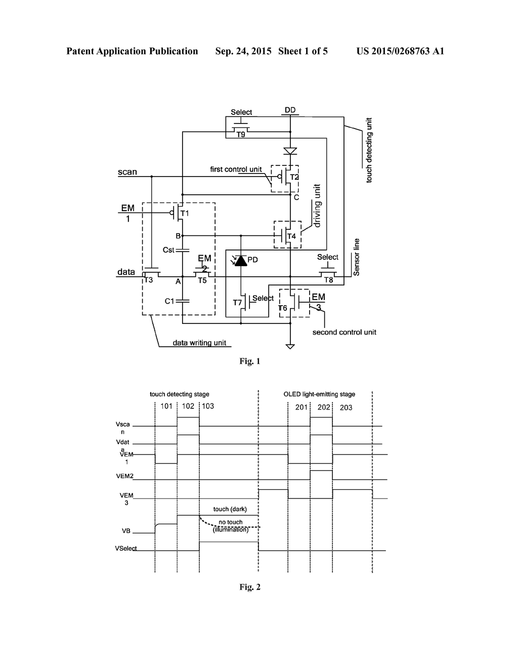 ORGANIC LIGHT-EMITTING DIODE PIXEL CIRCUIT, DRIVING METHOD THEREOF, AND     DISPLAY DEVICE - diagram, schematic, and image 02