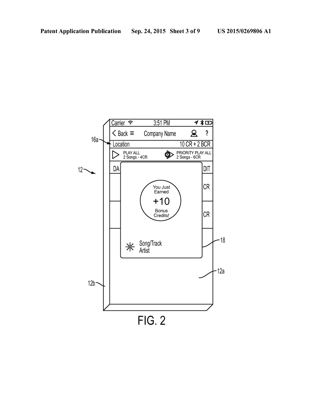 SYSTEM AND METHOD FOR RECEIVING BONUS CREDITS THROUGH A JUKEBOX CONTROLLED     BY A MOBILE DEVICE - diagram, schematic, and image 04