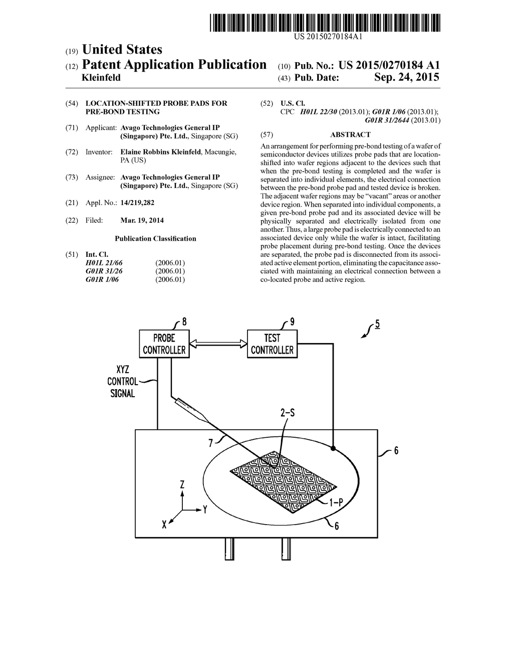 Location-Shifted Probe Pads For Pre-Bond Testing - diagram, schematic, and image 01