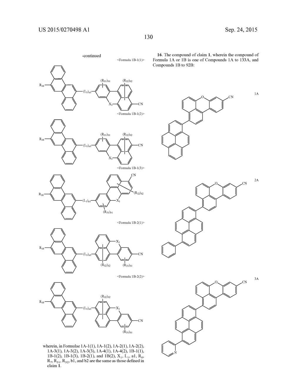 CONDENSED CYCLIC COMPOUND AND ORGANIC LIGHT-EMITTING DEVICE COMPRISING THE     SAME - diagram, schematic, and image 132