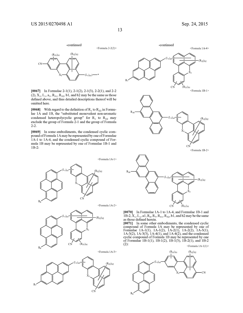 CONDENSED CYCLIC COMPOUND AND ORGANIC LIGHT-EMITTING DEVICE COMPRISING THE     SAME - diagram, schematic, and image 15