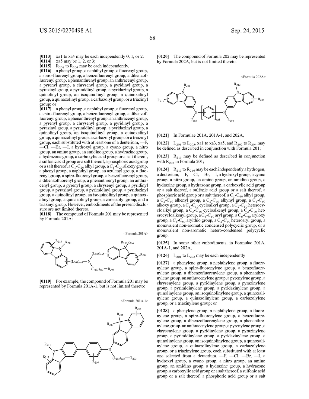 CONDENSED CYCLIC COMPOUND AND ORGANIC LIGHT-EMITTING DEVICE COMPRISING THE     SAME - diagram, schematic, and image 70