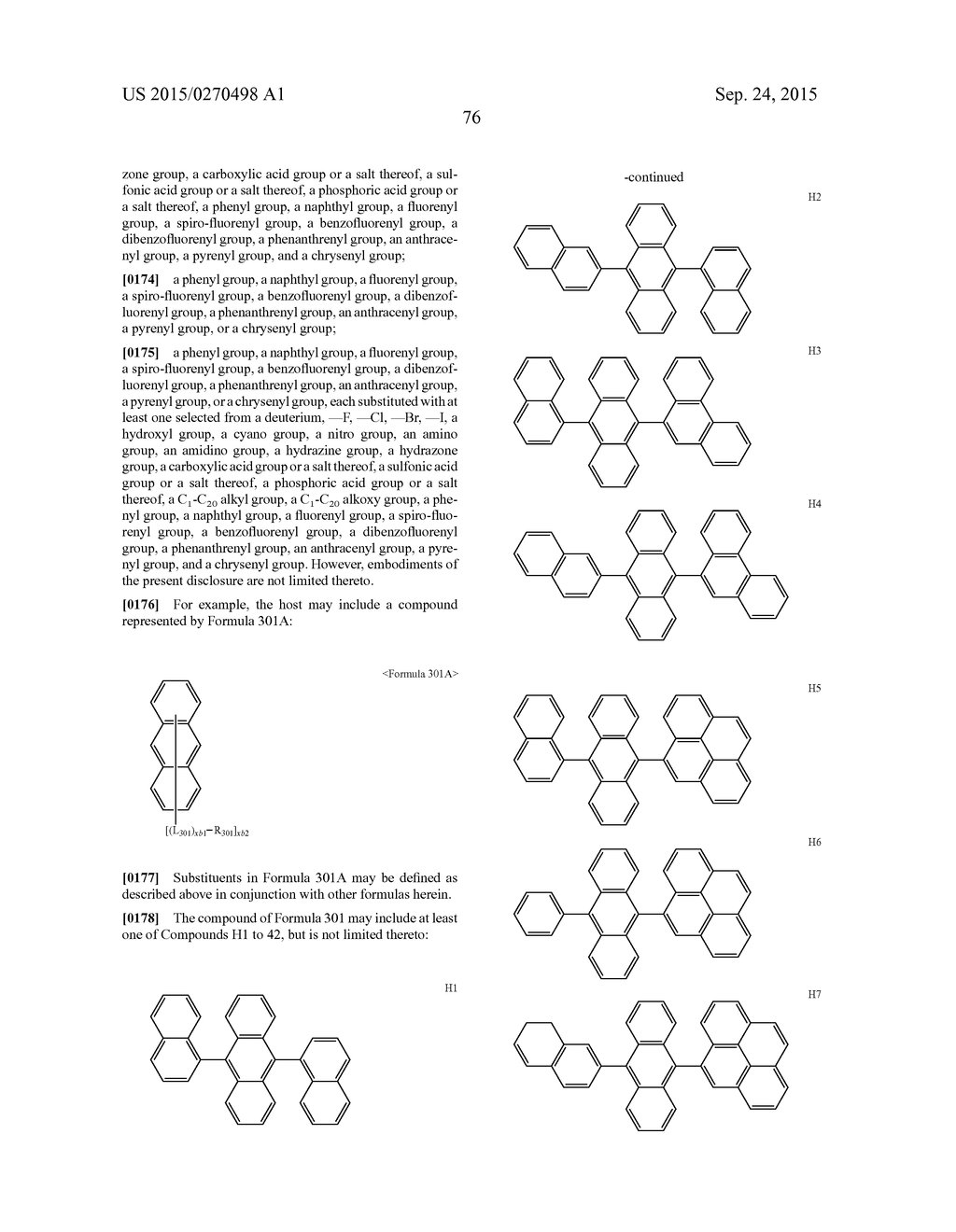 CONDENSED CYCLIC COMPOUND AND ORGANIC LIGHT-EMITTING DEVICE COMPRISING THE     SAME - diagram, schematic, and image 78