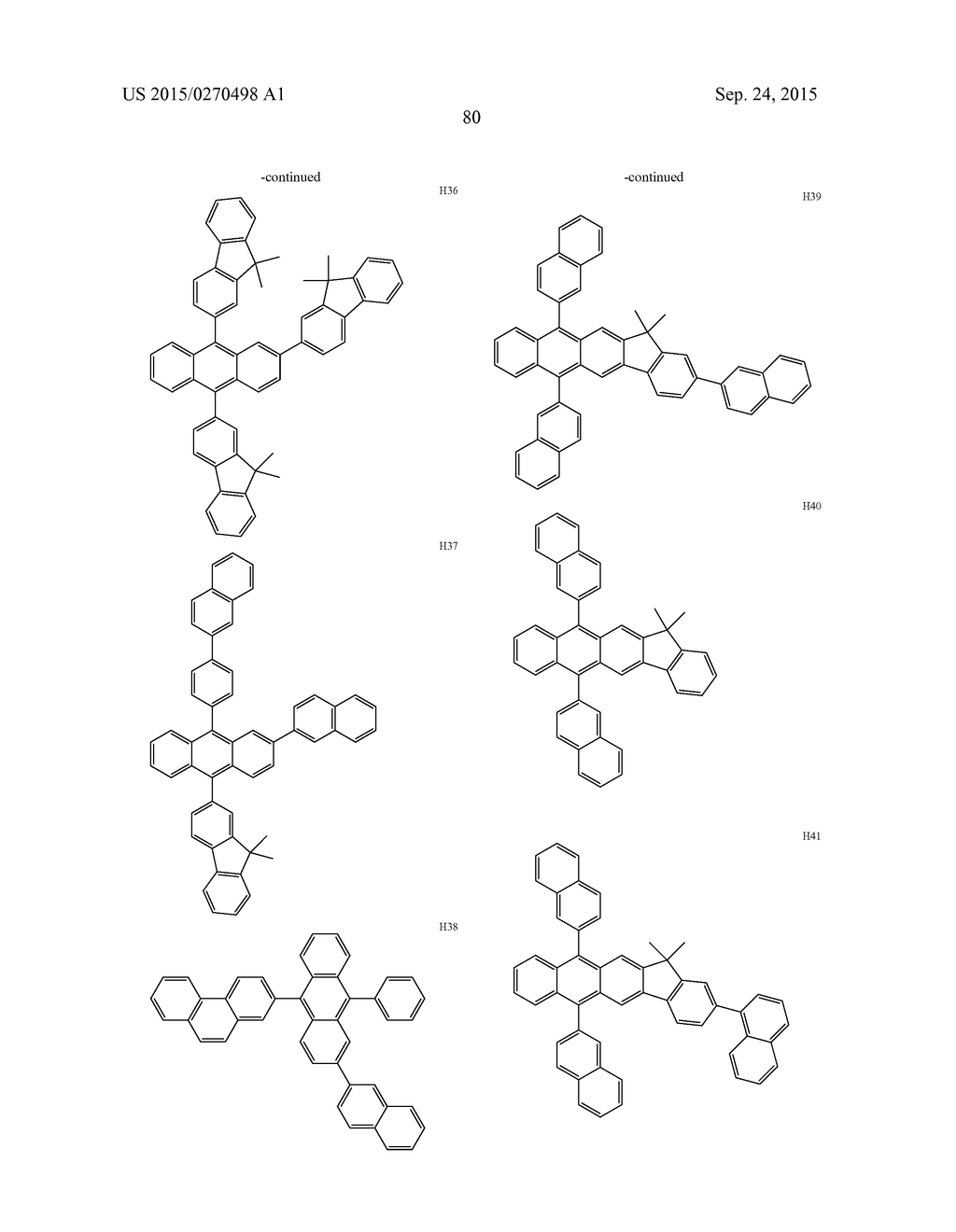 CONDENSED CYCLIC COMPOUND AND ORGANIC LIGHT-EMITTING DEVICE COMPRISING THE     SAME - diagram, schematic, and image 82