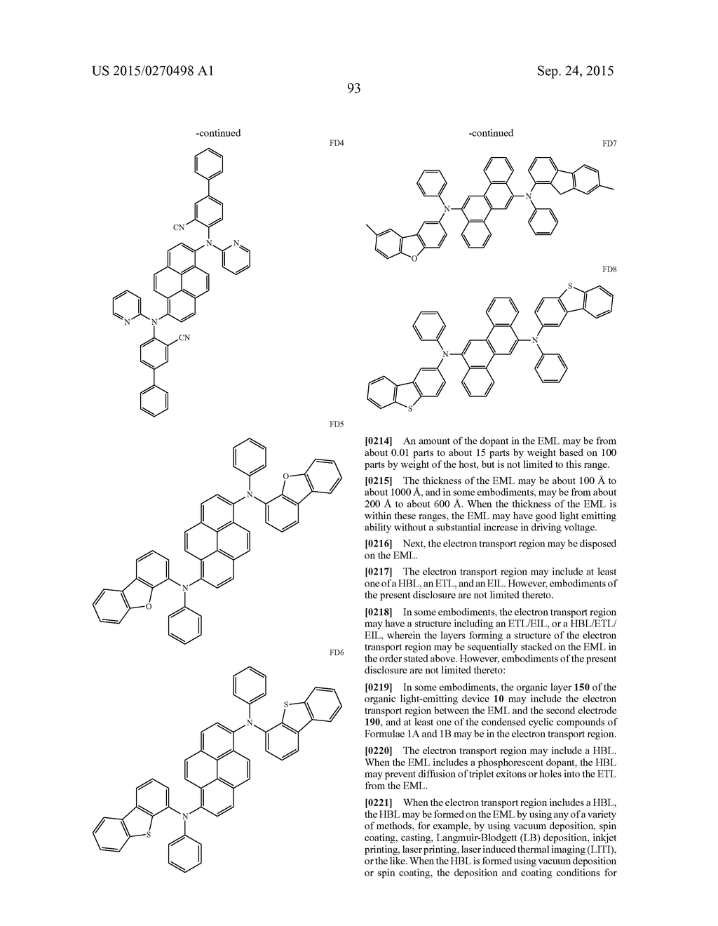 CONDENSED CYCLIC COMPOUND AND ORGANIC LIGHT-EMITTING DEVICE COMPRISING THE     SAME - diagram, schematic, and image 95