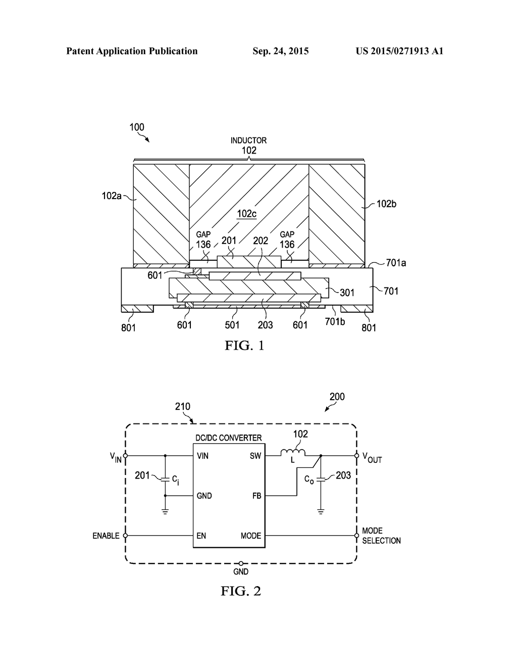 ELECTRONIC DEVICE PACKAGE WITH VERTICALLY INTEGRATED CAPACITORS - diagram, schematic, and image 02