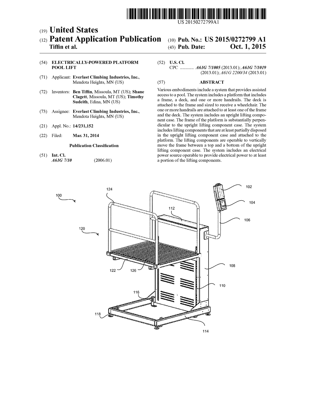 ELECTRICALLY-POWERED PLATFORM POOL LIFT - diagram, schematic, and image 01