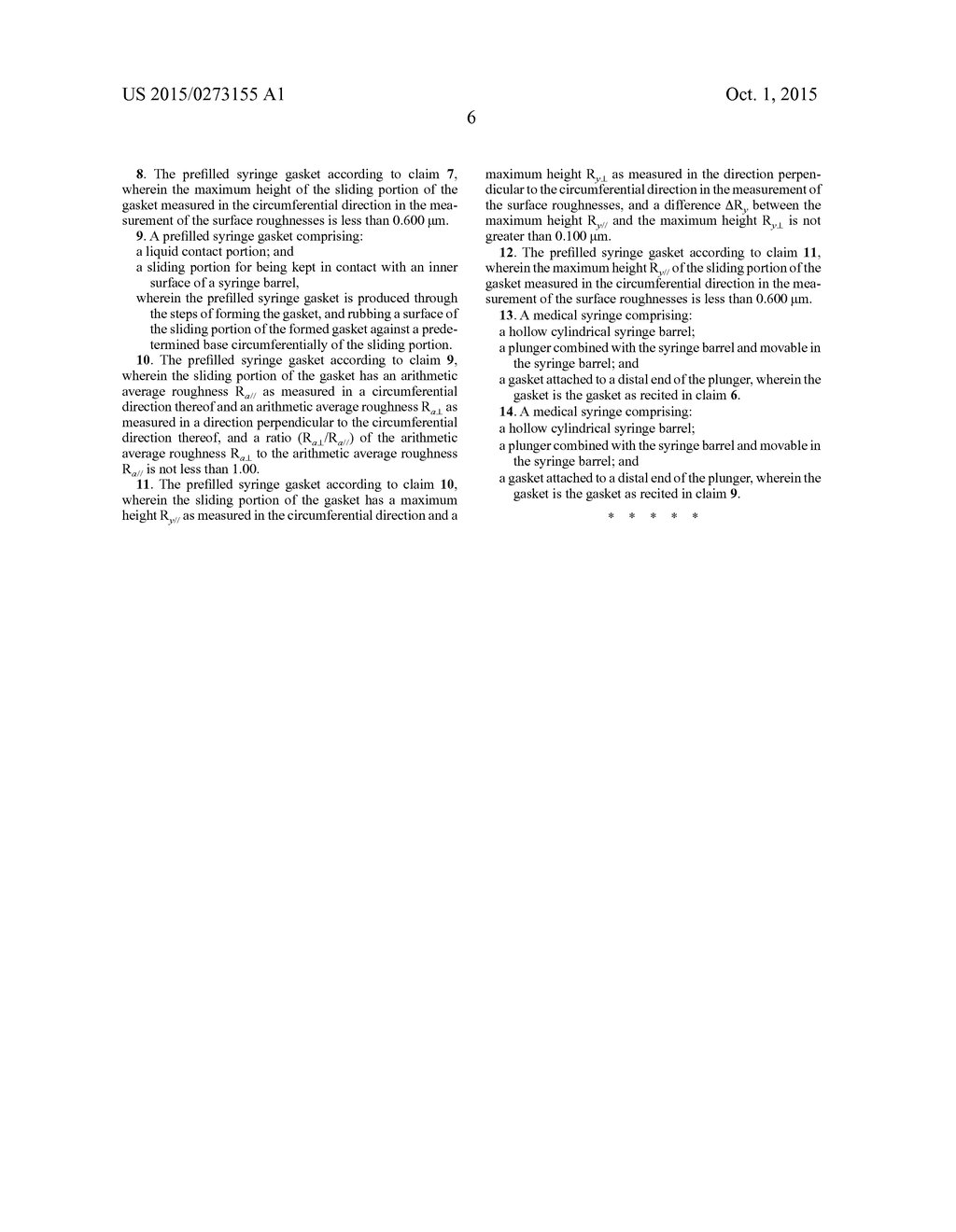 GASKET FOR PREFILLED SYRINGE, AND PRODUCTION METHOD THEREFOR - diagram, schematic, and image 09