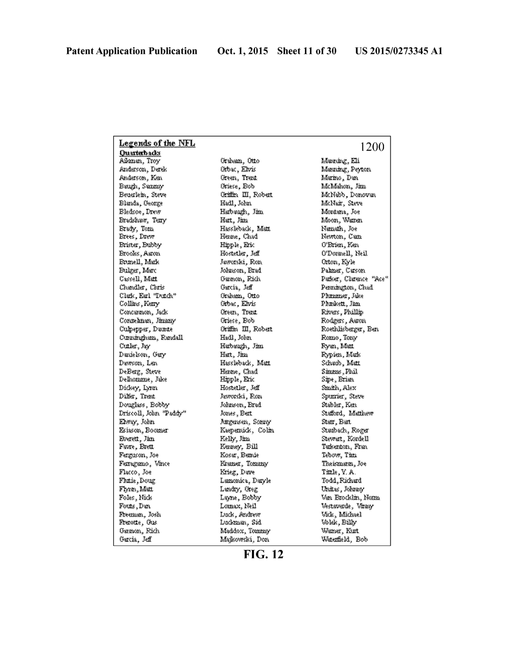 SYSTEMS AND METHODS FOR PLAYING A FANTASY LEGEND GAME - diagram, schematic, and image 12