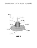 BUTTON FOR A  ATTACHING AN ABRASIVE ARTICLE TO A BACK-UP PAD diagram and image