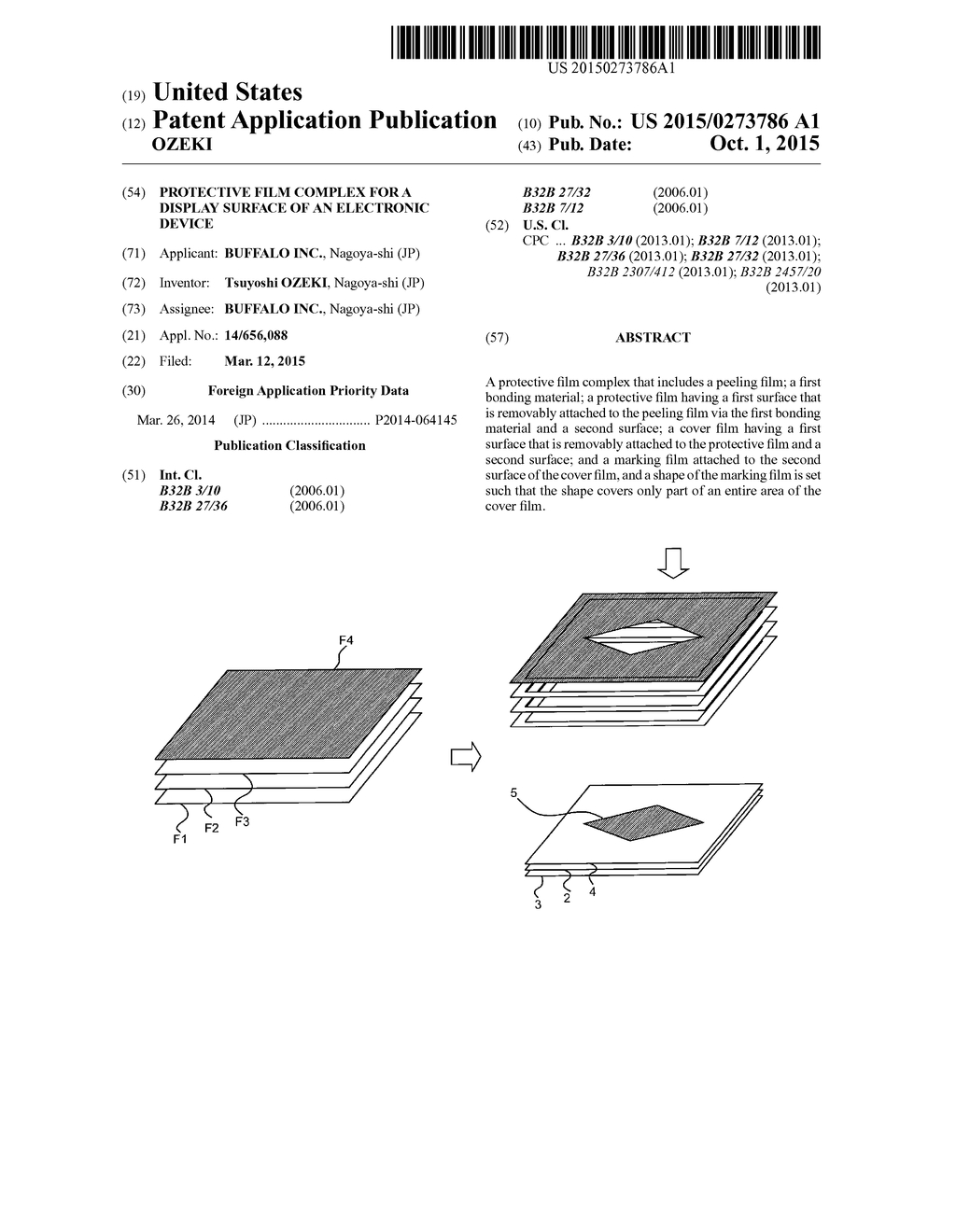 PROTECTIVE FILM COMPLEX FOR A DISPLAY SURFACE OF AN ELECTRONIC DEVICE - diagram, schematic, and image 01