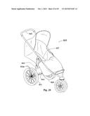 Baby Stroller & Wheelchair Safety Features Facilitate Pushing diagram and image