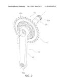 BICYCLE CRANK ASSEMBLY diagram and image