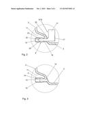 CONTAINER HAVING DEVICE FOR PREVENTING FOAMING AND METHOD FOR PRODUCING     THE DEVICE diagram and image