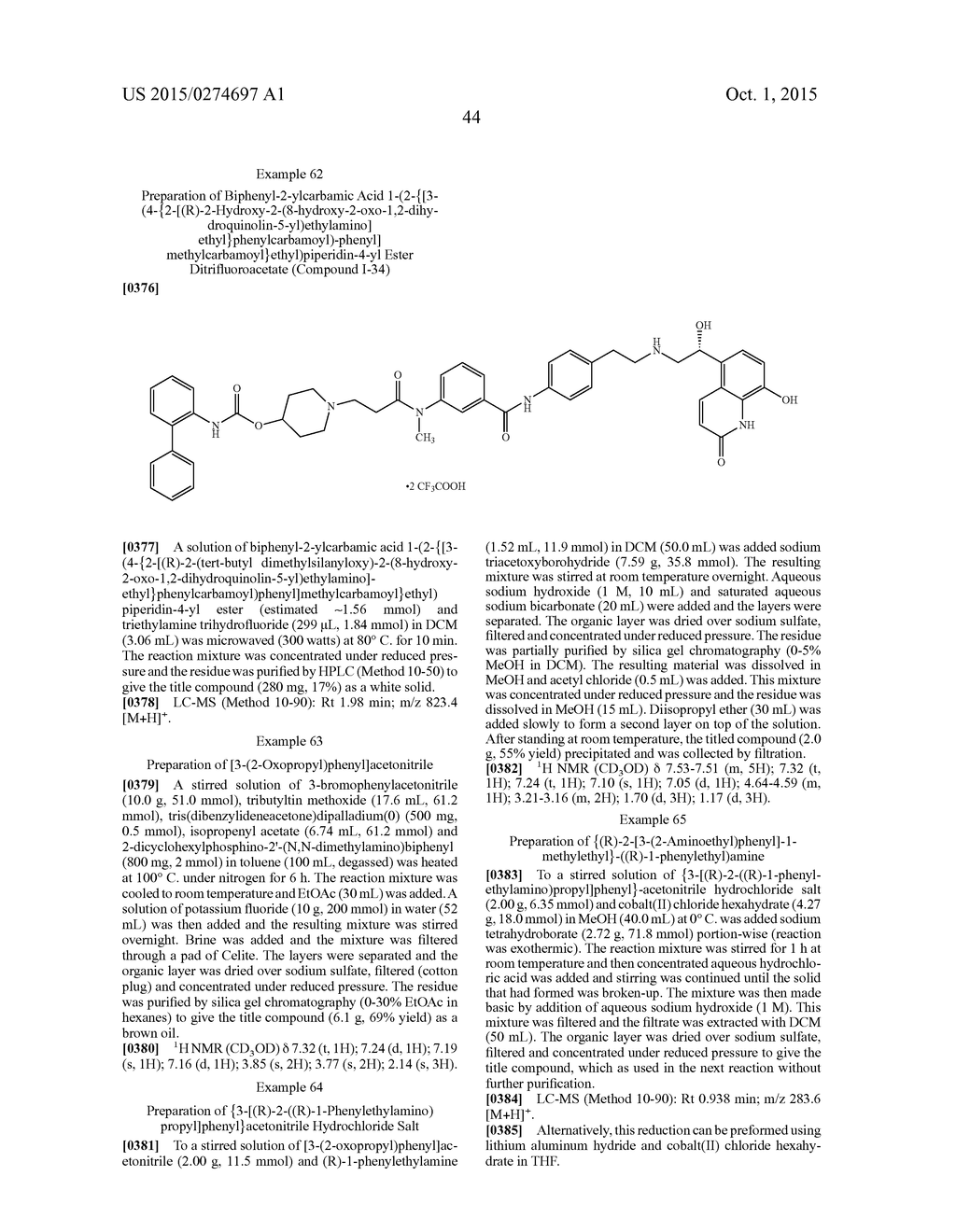 DIAMIDE COMPOUNDS HAVING MUSCARINIC RECEPTOR ANTAGONIST AND BETA2     ADRENERGIC RECEPTOR AGONIST ACTIVITY - diagram, schematic, and image 45