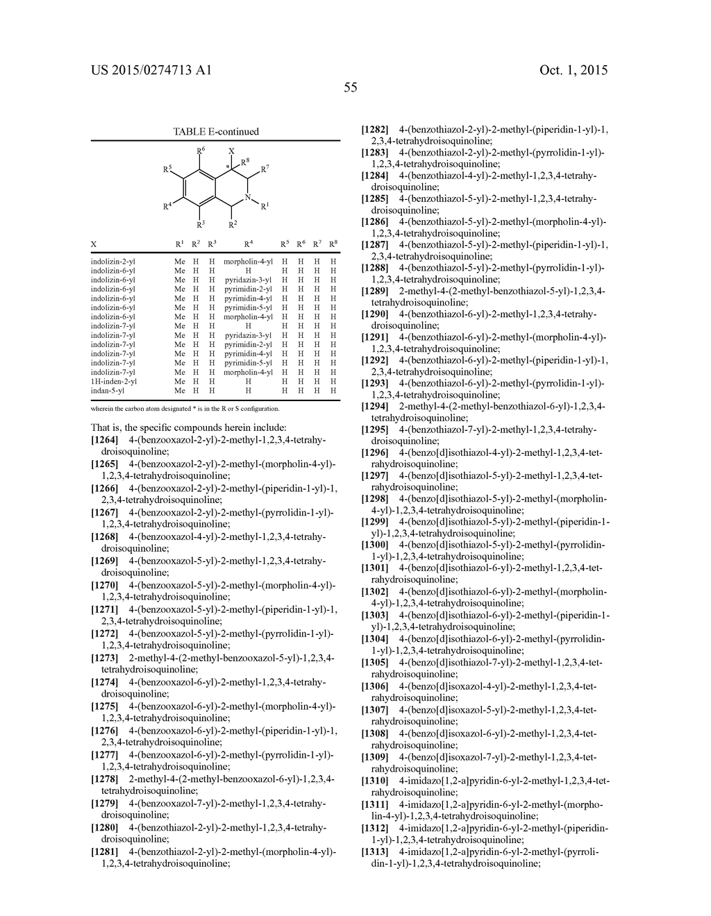 ARYL- AND HETEROARYL-SUBSTITUTED TETRAHYDROISOQUINOLINES AND USE THEREOF     TO BLOCK REUPTAKE OF NOREPINEPHRINE, DOPAMINE, AND SEROTONIN - diagram, schematic, and image 56