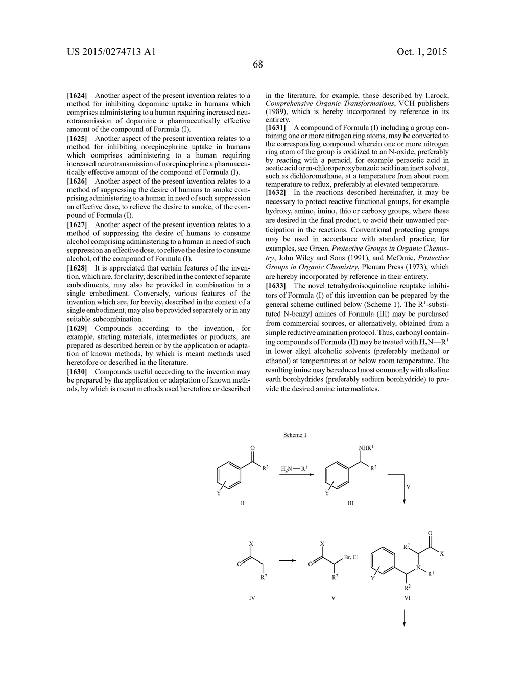ARYL- AND HETEROARYL-SUBSTITUTED TETRAHYDROISOQUINOLINES AND USE THEREOF     TO BLOCK REUPTAKE OF NOREPINEPHRINE, DOPAMINE, AND SEROTONIN - diagram, schematic, and image 69