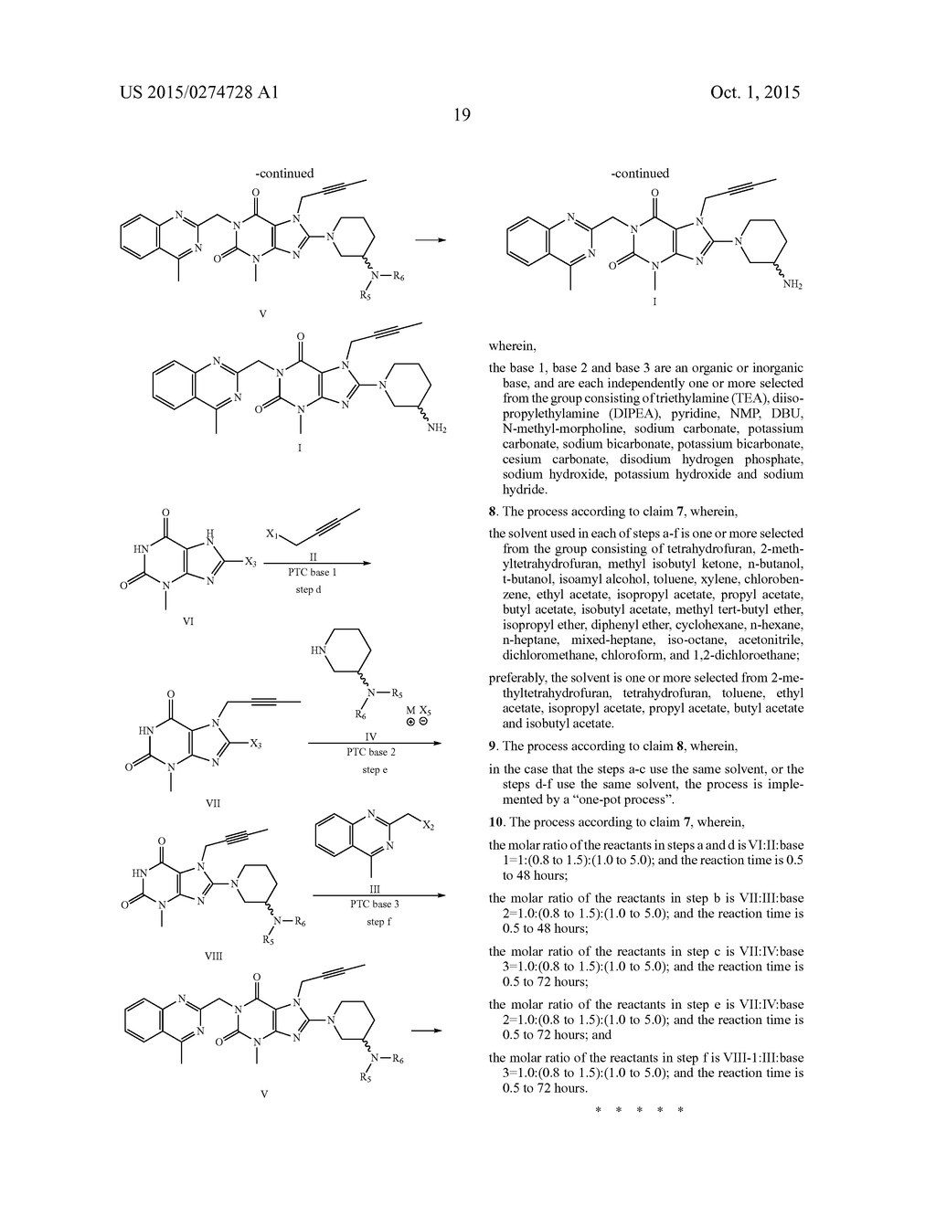 METHOD FOR PREPARING AN IMPORTANT INTERMEDIATE OF LINAGLIPTIN - diagram, schematic, and image 20