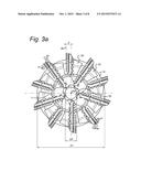 Cutter head for removing material from a water bed diagram and image