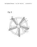 Cutter head for removing material from a water bed diagram and image