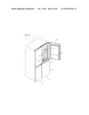 REFRIGERATOR INCLUDING MULTIPLE STORAGE COMPARTMENTS diagram and image