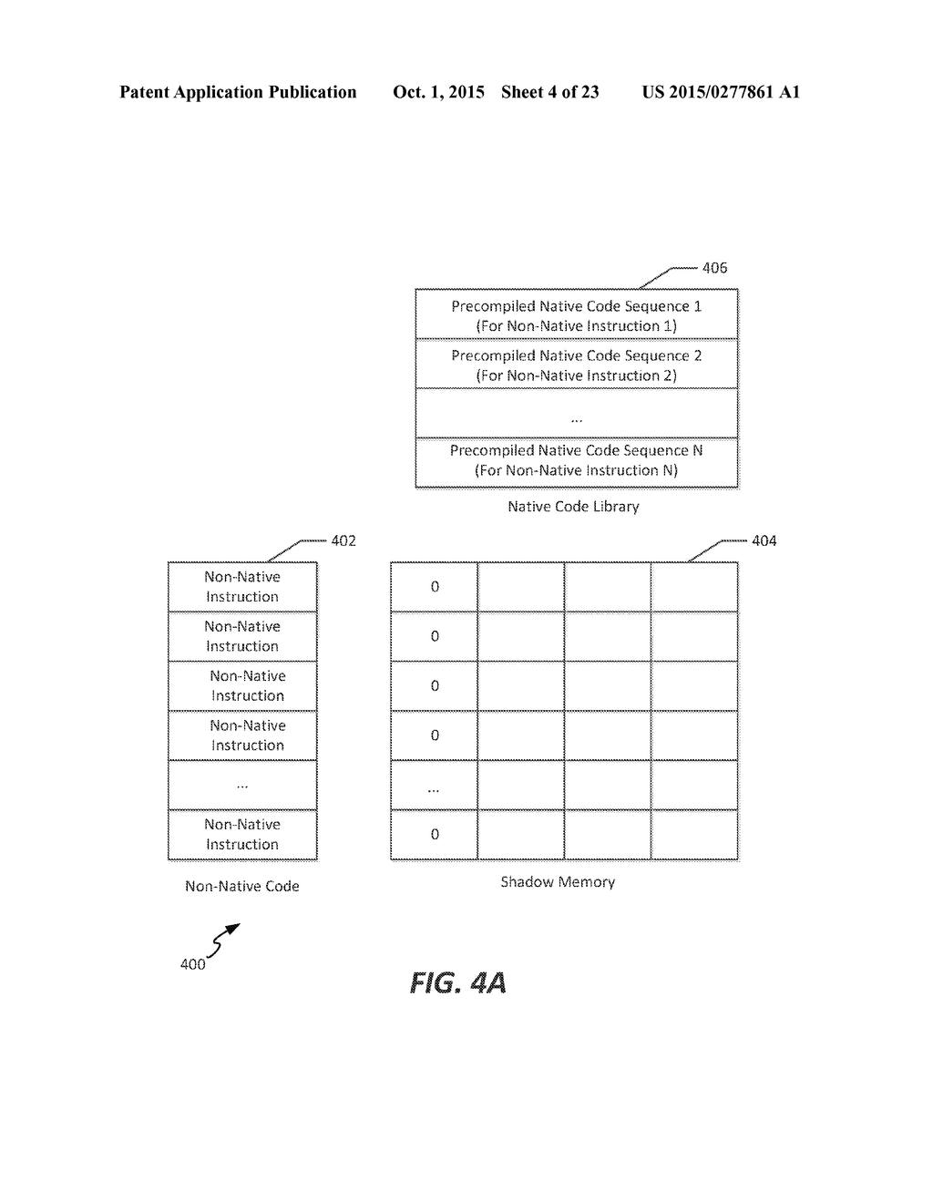 JUST-IN-TIME DYNAMIC TRANSLATION FOR TRANSLATION, COMPILATION, AND     EXECUTION OF NON-NATIVE INSTRUCTIONS - diagram, schematic, and image 05